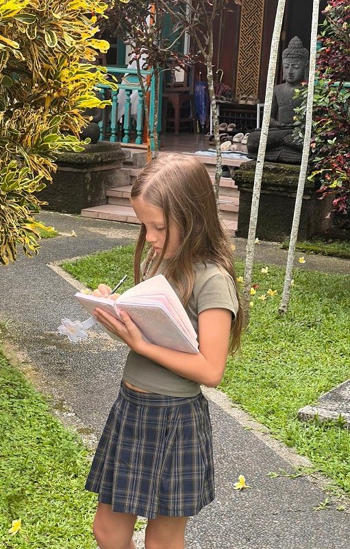 a girl who works her task