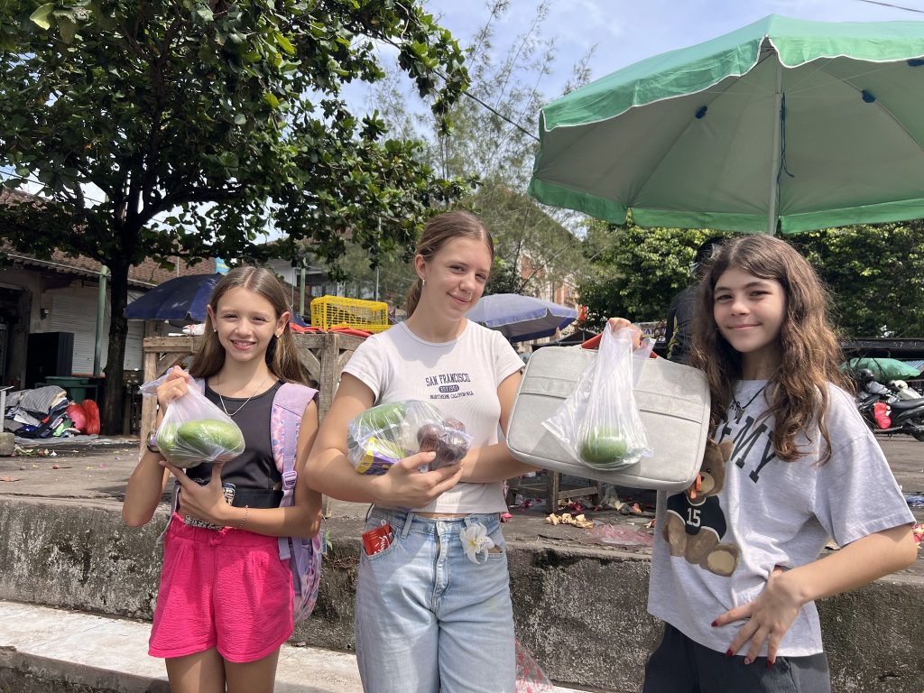 after shopping at the International School